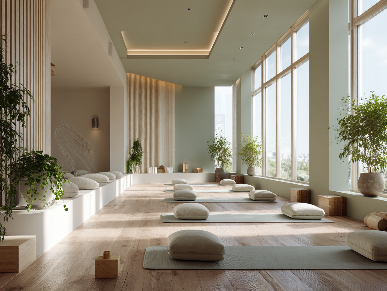 Група людей практикує йогу на світанку